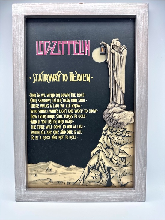 Bravado Other - Led Zeppelin 3D Chalk Board Sign Framed Wall Hanging